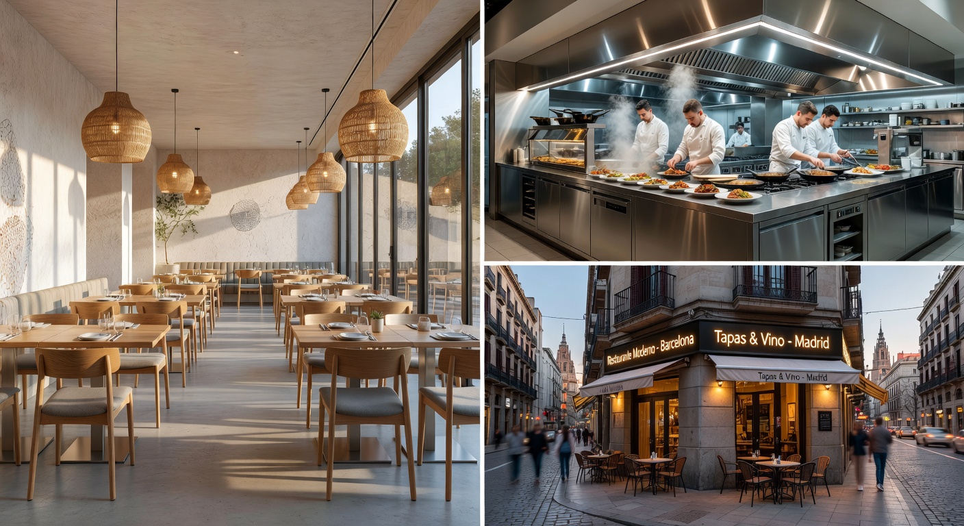 Equipo de restaurante profesional en España